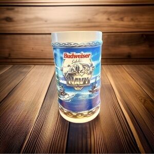 Vintage 1995 Budweiser Salutes The Navy Military Series Stein Mug